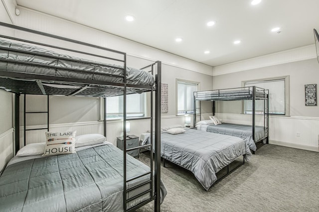 bedroom with carpet