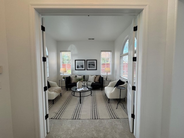 view of carpeted living room