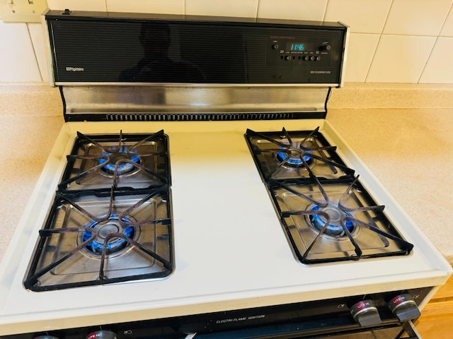 room details with stainless steel stove