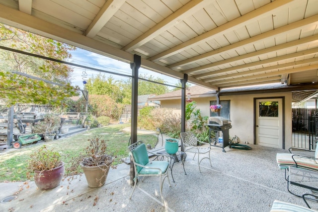 view of patio / terrace with area for grilling