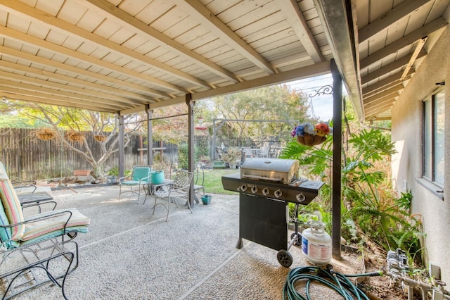 view of patio / terrace featuring grilling area