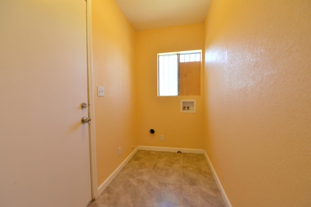 laundry room featuring washer hookup and hookup for an electric dryer