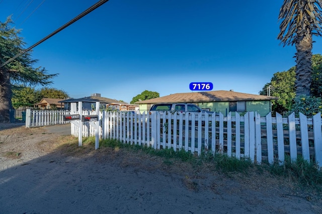 view of front of property with fence