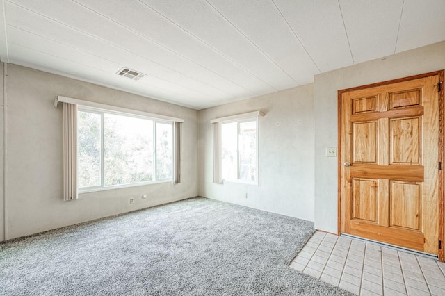 spare room with a healthy amount of sunlight and carpet