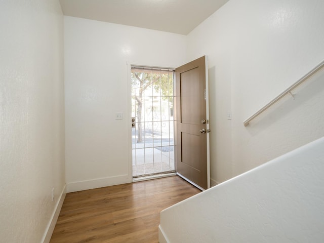 entryway featuring hardwood / wood-style floors