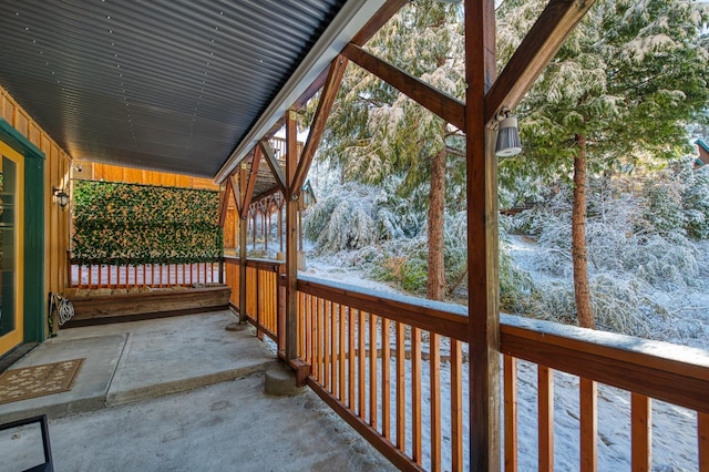 exterior space with covered porch