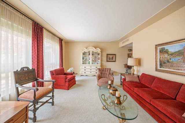 view of carpeted living room