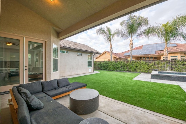 view of patio with outdoor lounge area