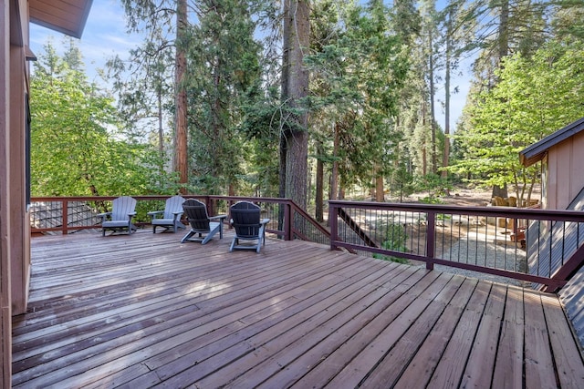 view of wooden terrace