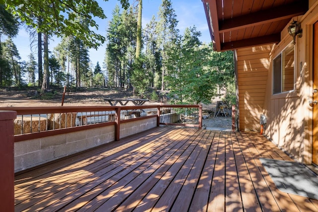 view of wooden deck