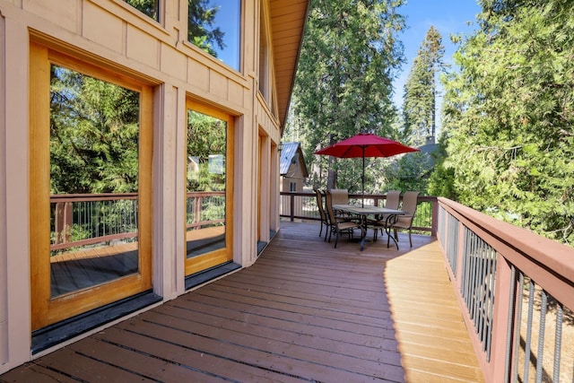 view of wooden terrace