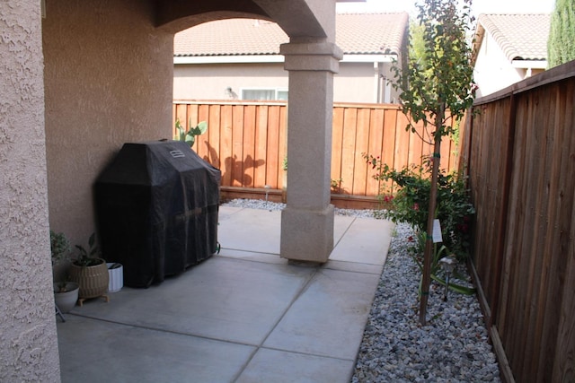 view of patio / terrace featuring grilling area