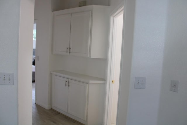 hall featuring light hardwood / wood-style floors