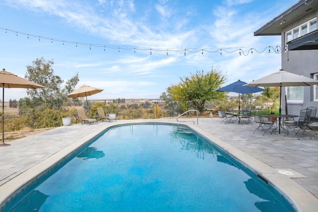 view of pool with a patio area