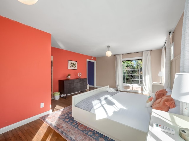 bedroom featuring hardwood / wood-style flooring