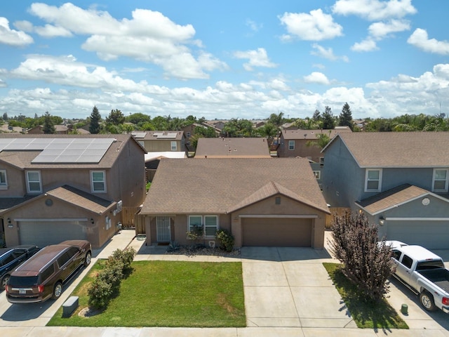 view of front facade with a front yard