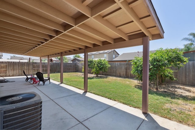 view of patio / terrace with central air condition unit