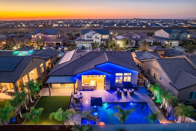 exterior space with a residential view