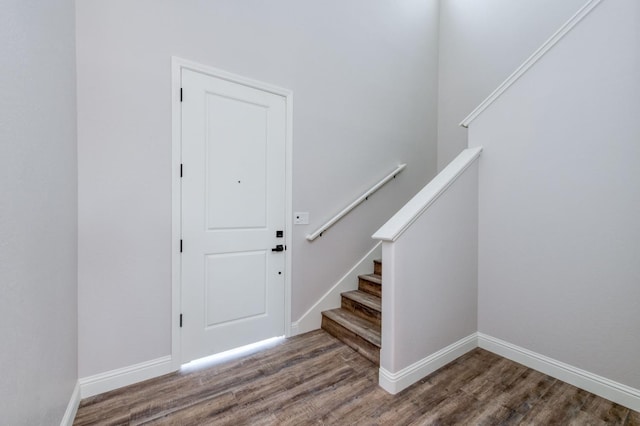 foyer featuring wood-type flooring