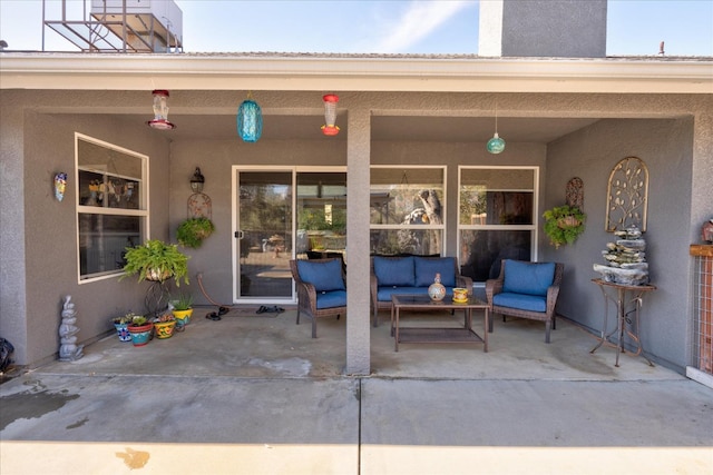 view of patio / terrace featuring an outdoor hangout area