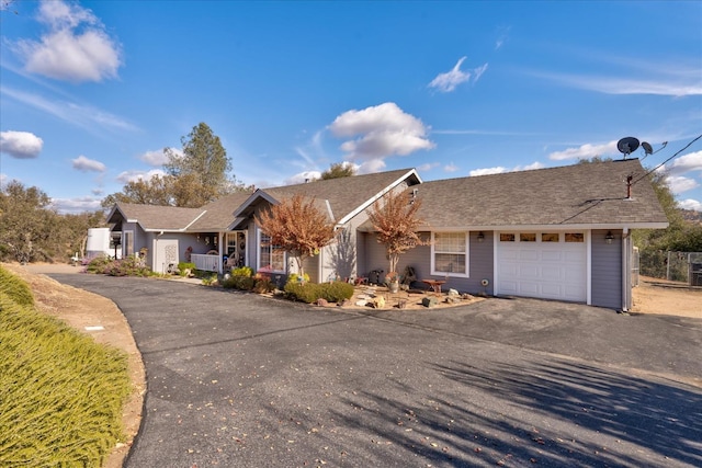 view of front of home featuring a garage