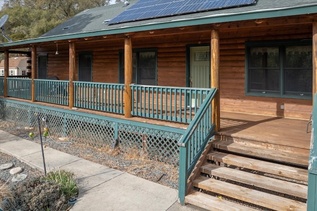 exterior space with covered porch