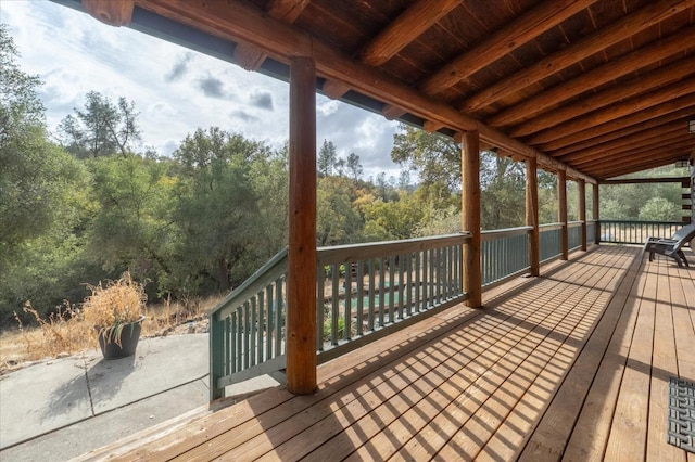 view of wooden deck