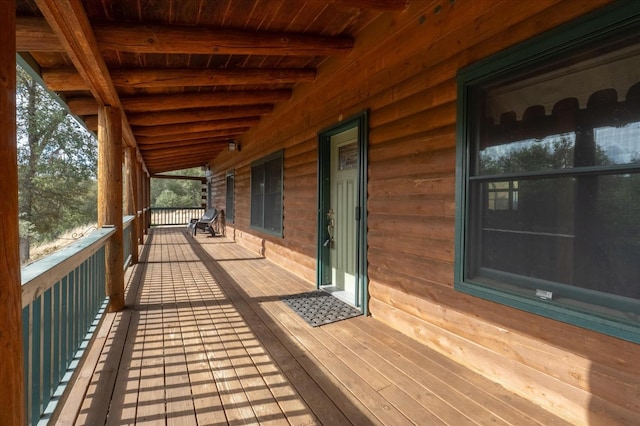 view of wooden deck