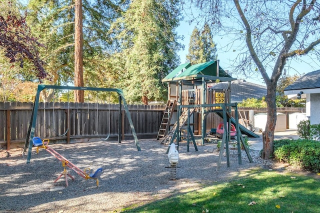 view of jungle gym