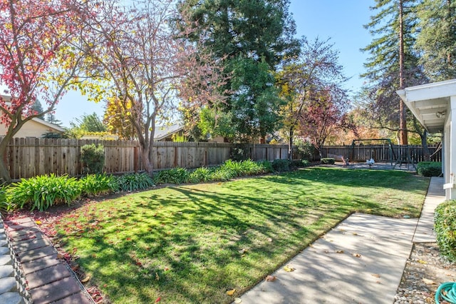 view of yard featuring a patio area