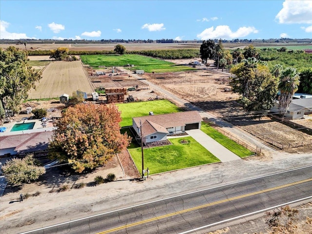 bird's eye view featuring a rural view