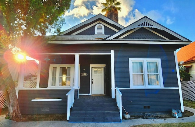 view of front of home featuring a porch