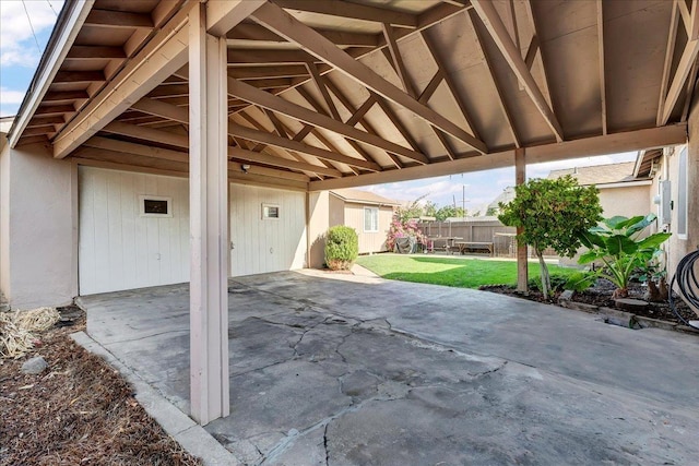 view of patio / terrace featuring a carport