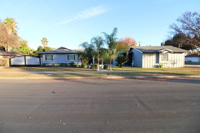 view of single story home