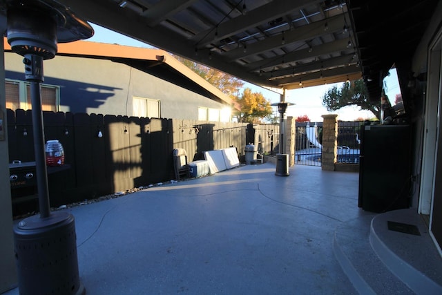 view of patio with fence