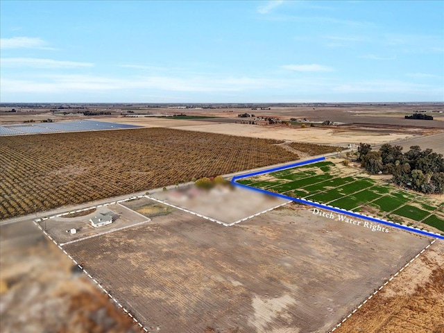 drone / aerial view with a rural view