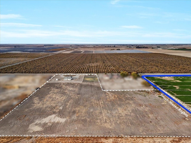 drone / aerial view featuring a rural view