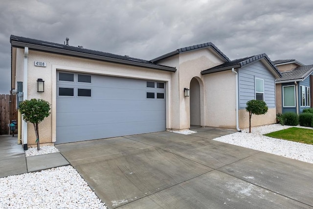 view of front of home featuring a garage