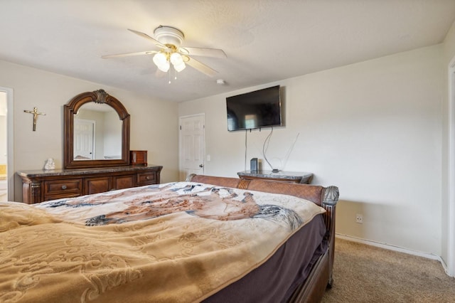 12713 Rd 37 Unit 1/2, Madera, CA 93636 - carpeted bedroom with baseboards and a ceiling fan