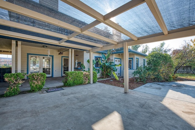 view of patio with french doors