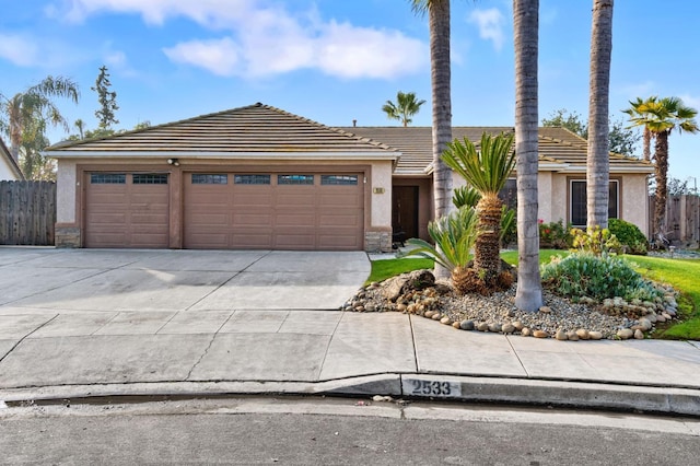 view of front of house featuring a garage