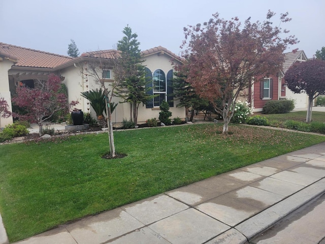 view of front of house featuring a front yard