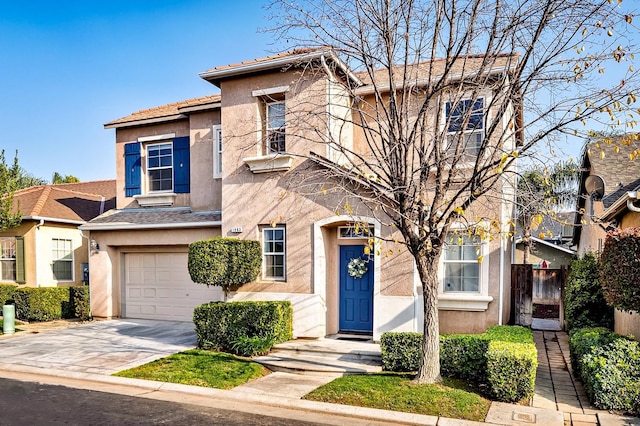 front facade with a garage