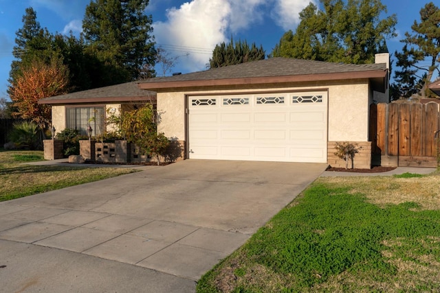 ranch-style home featuring a front yard