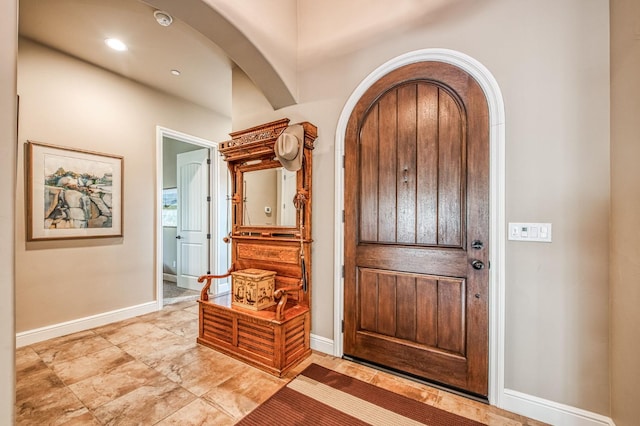 view of foyer entrance