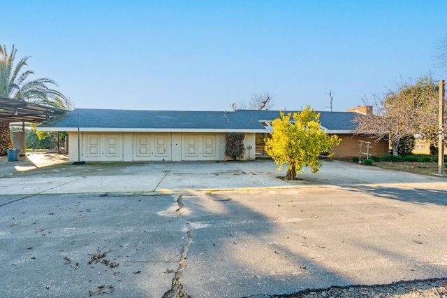 view of single story home