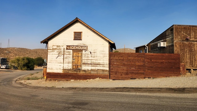 exterior space with a mountain view