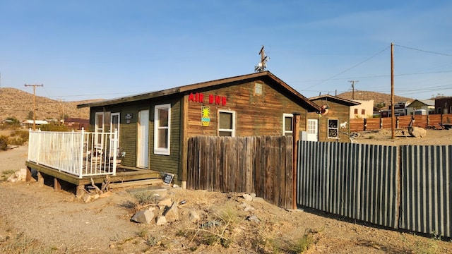 exterior space with a wooden deck