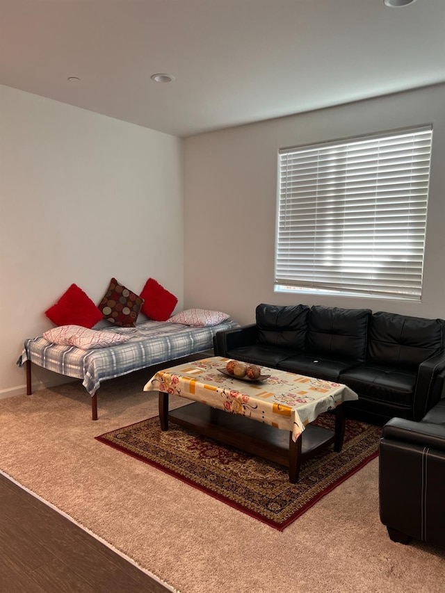 living room featuring hardwood / wood-style flooring