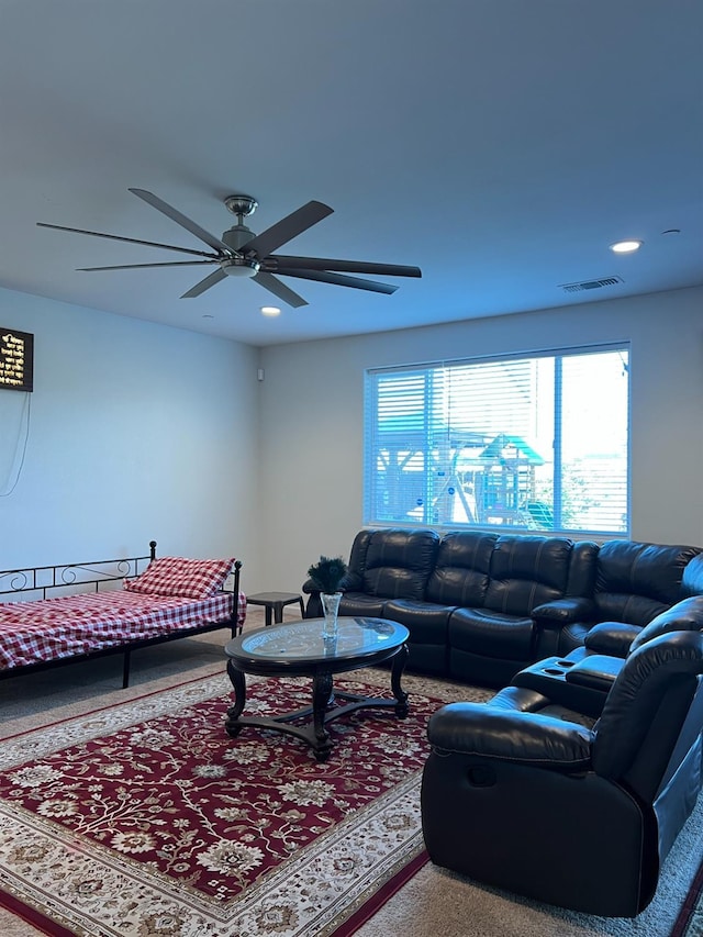 view of carpeted living room